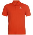 Odlo Wander-/Freizeit Polo Cardada (100% Polyester, hoher Tragekomfort) orangerot Herren